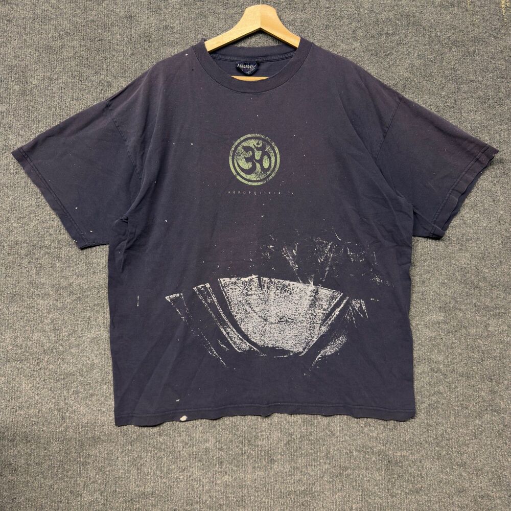 Aeropostale Mens T-Shirt XL Vintage Y2K Distressed Faded Graphic Skate Grunge